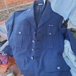 USAF JACKET SLACKS TIE AND LONG SLEEVE BLOUSE