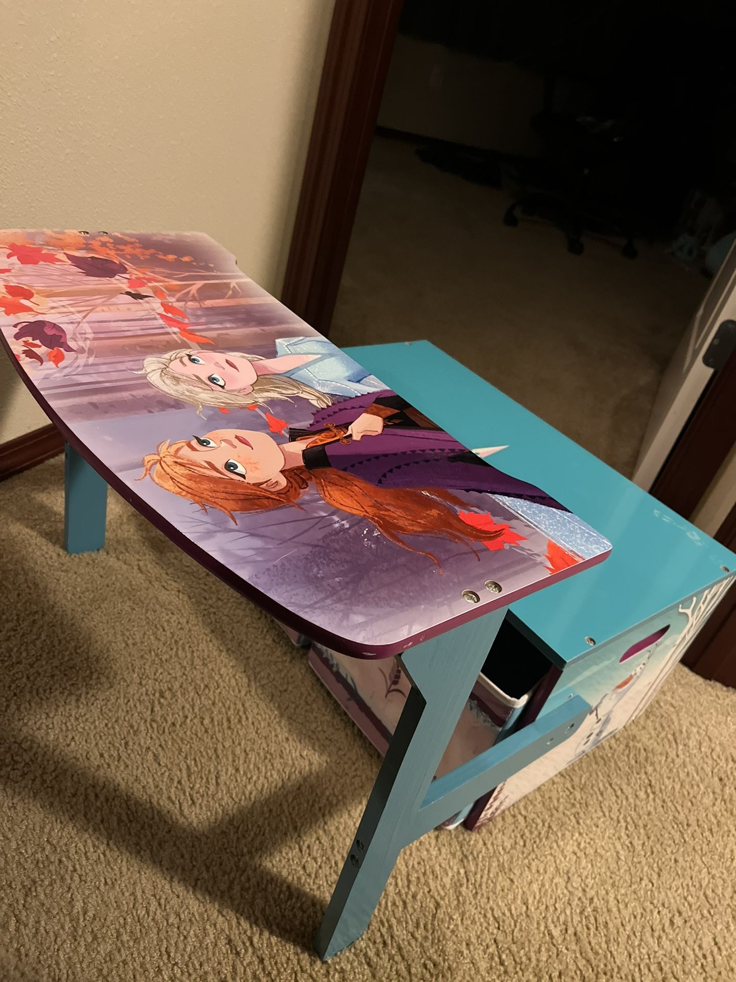 Bench/Desk Combo With Storage Frozen!!