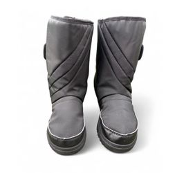 Black Winter Snow Boots Mid-Calf