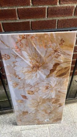 new in box Wall Decorations 20" X 40" Canvas Art Wall Decor Modern Wall Art Pictures For Living Room Abstract Floral Art Wall Decor Gold Botanical Wal