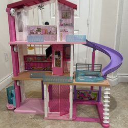 Barbie house with toys