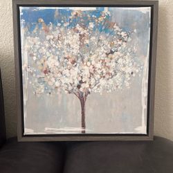 Amanti Art Winter Still Tree Framed Canvas Wall Art