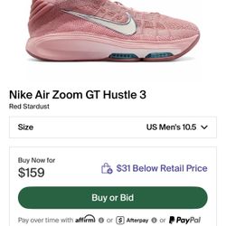 Nike Air Zoom GT Hustle 3 Red Stardust