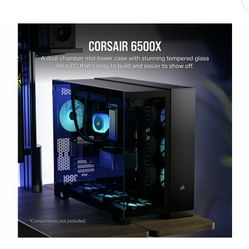  PC CASE - Corsair 6500 Mid-Tower, dual chamber