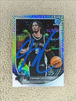 Stephon Castle Auto 2025 Bowman Basketball Mojo Refractor