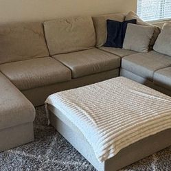 Beautiful U Shape Sectional With Ottoman 