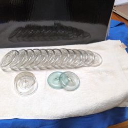 Vintage Glass Canning Jar Lids
