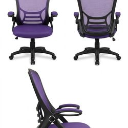 EMMA+OLIVER High Back Mesh Ergonomic Office Chair With Flip-Up Arms, desk chair, computer chair, desk, office chair