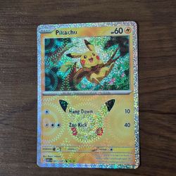 Pikachu 30th Celebration Holo 041/128 English *IN HAND* Pre Release Pokémon TCG