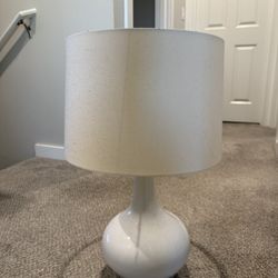 Set Of Two White Lamps