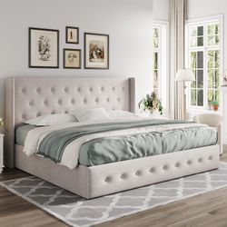 B190 $220 King Size Lift Up Storage Bed