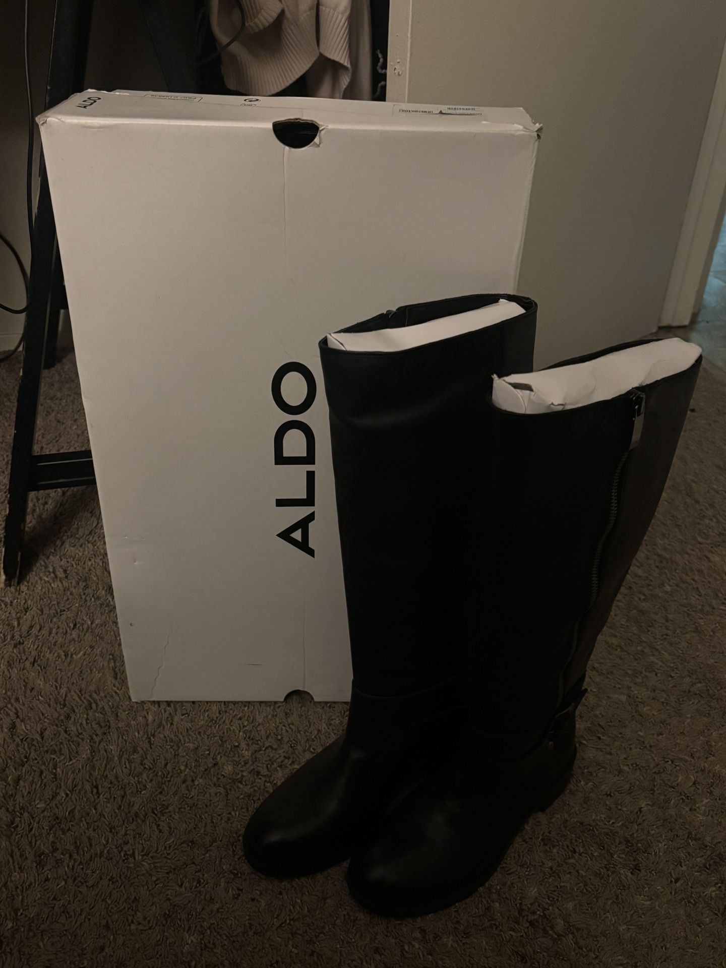 Aldo Black Knee High Boots Size 36/5.5 W