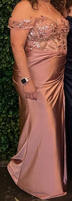 Used XL Rose Gold Long Dress