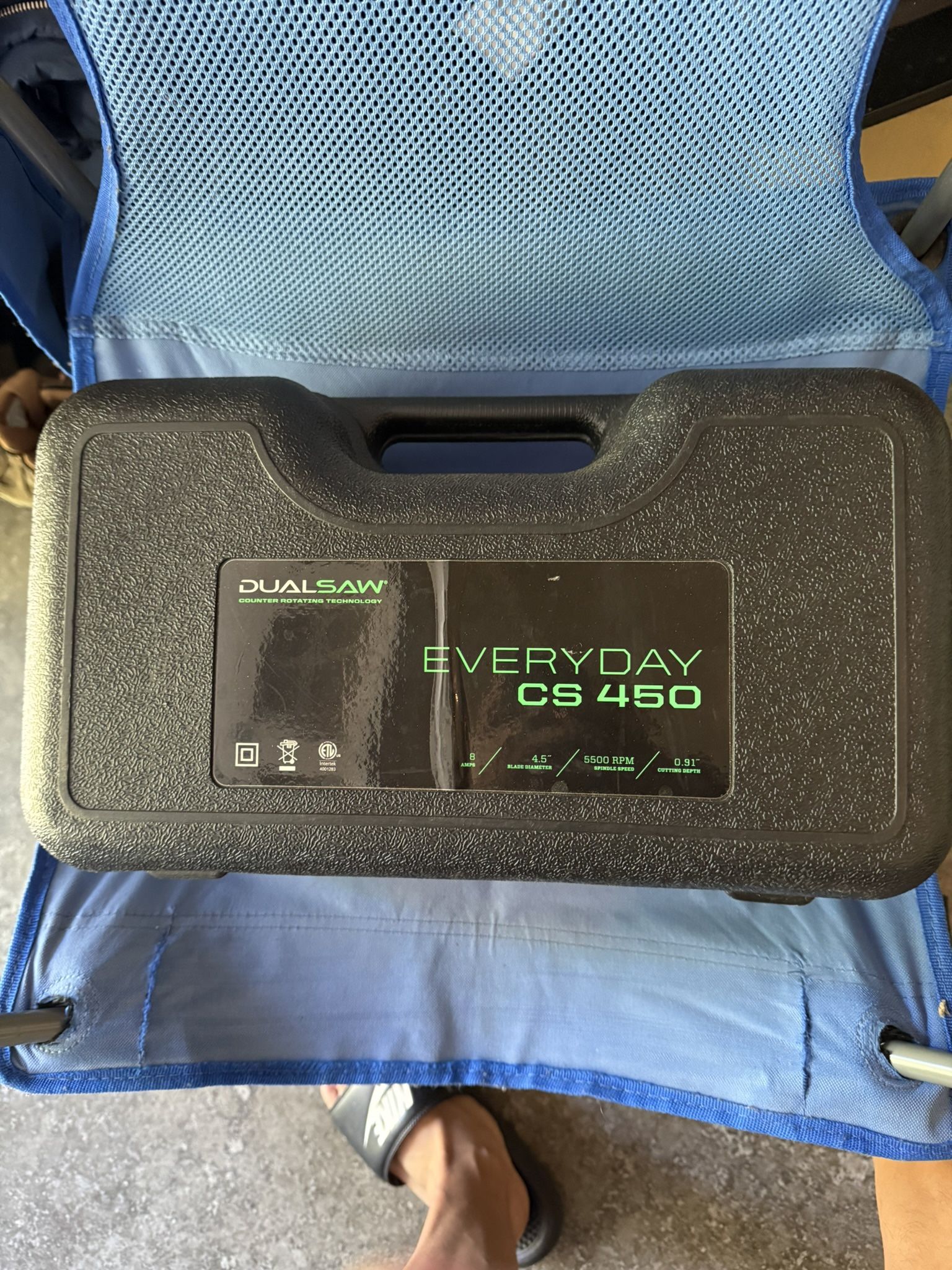 Corded Handheld Dual Circular Saw.