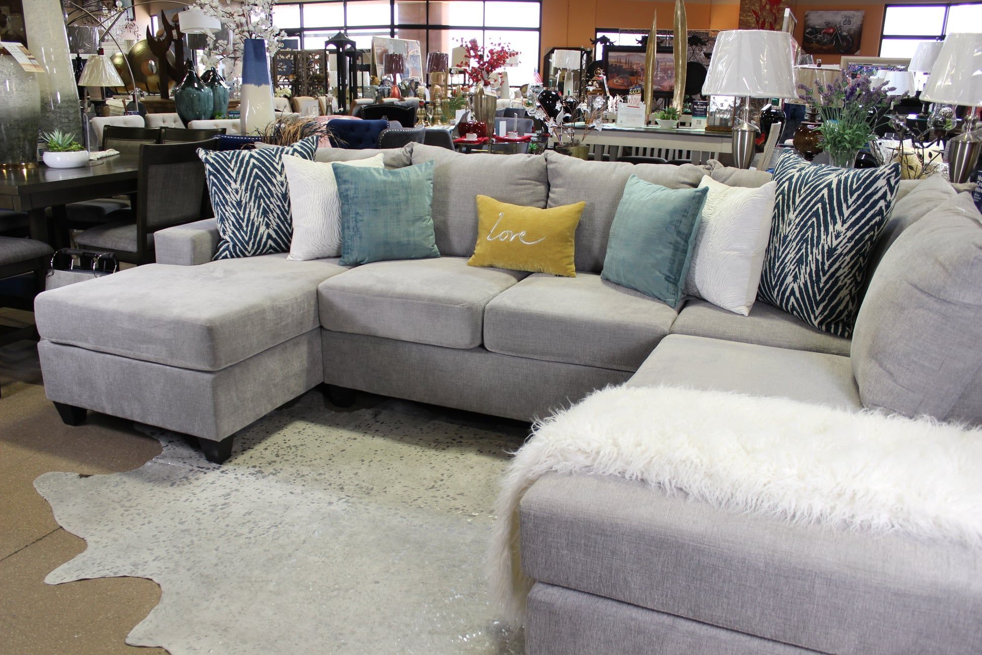 Sale...Sale... Sale...New Transitional Cozy Sectional with double chaise