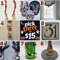 🎃 Pick any 3 Halloween items for $15!