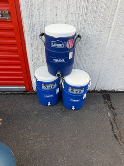 3 Igloo 5-Gallon Water Coolers