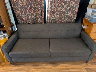 Modern Charcoal Gray Loveseat