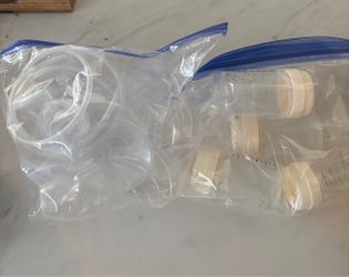breast pump tubes and containers