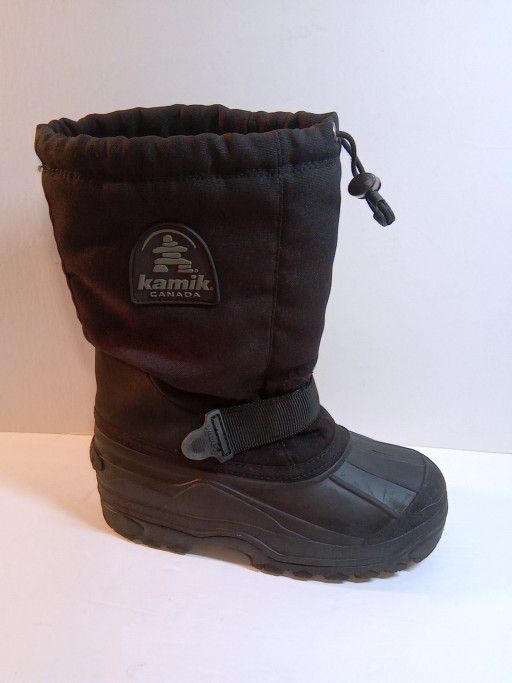 KAMIK Canada Black Insulated Waterproof Insulated Winter Snow Boots Big Boy's 4
