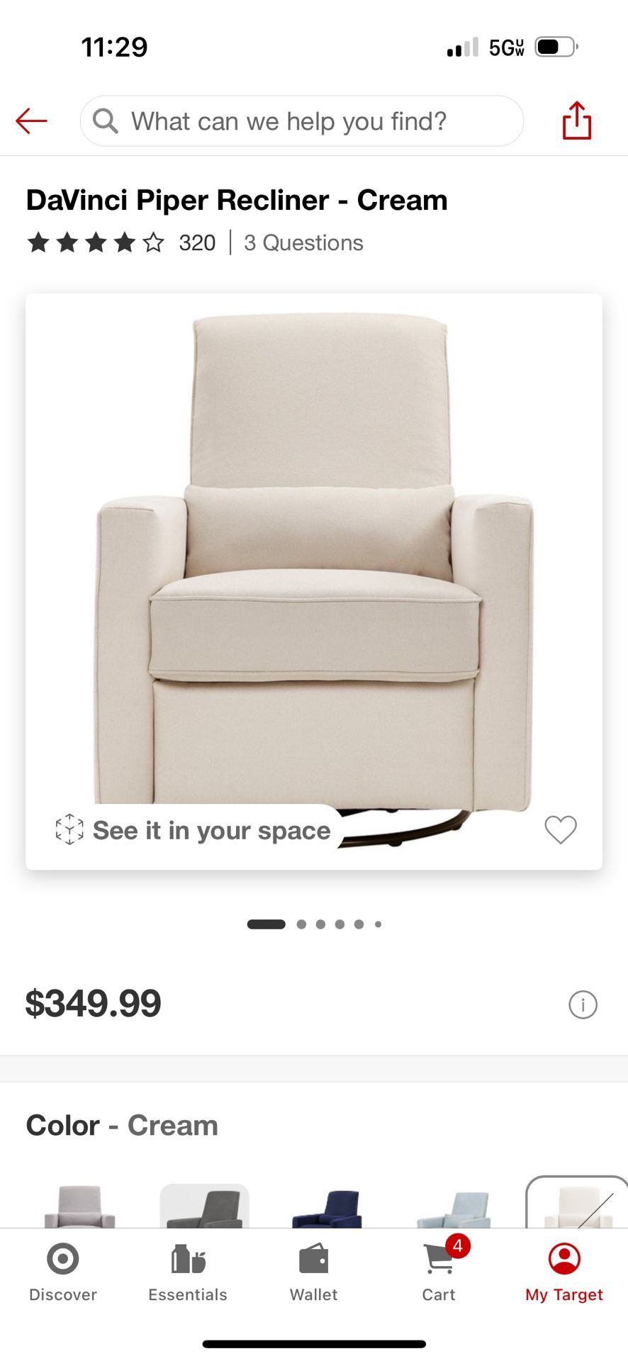 DaVinci Piper Recliner Chair (Rocking Chair)
