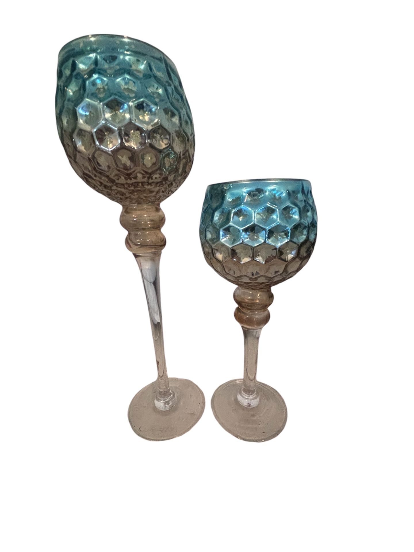 Glass Bubble Vases Set Of 2