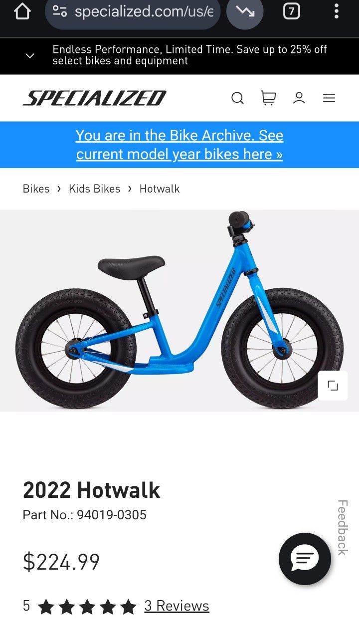 NEW Specialized Child Strider Bike