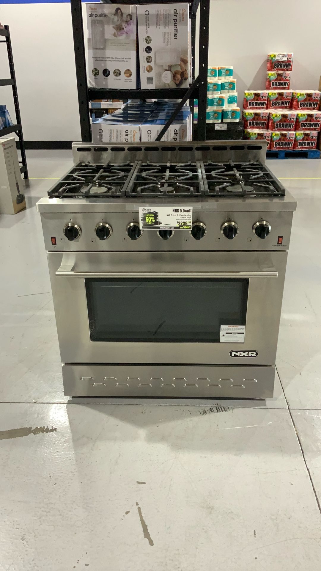 NXR 5.5 cu. ft. Freestanding Dual Fuel Range with Convection Oven