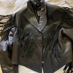 Leather Jacket Fringed
