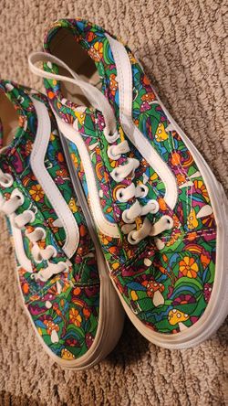Vans Old Skool Psychedelic Mushroom Floral Print Shoes