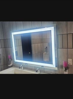 Mirrors and Marble Backlit Mirror
