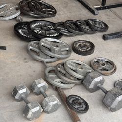 Weight Plates 440 LBS - Flip Up Bench, Small Squat Rack Etc.