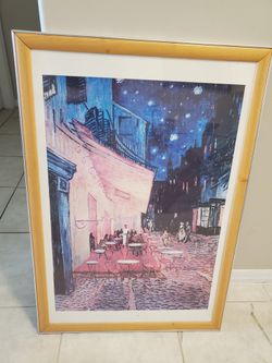 Framed Van Gogh poster