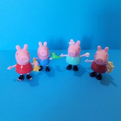 Peppa Pig Toys: Peppa Pig figure with Toy, from the Peppa's Fun Friends LOT OF 4.