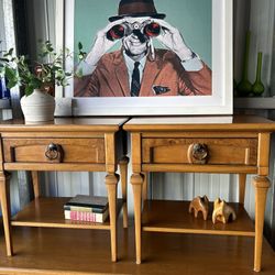 Mid Century Pair of Nightstands.