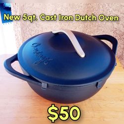 NEW CHRISSY TEIGEN 5QT. CAST IRON DUTCH OVEN $50