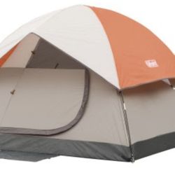 🍗 1 COLEMAN SunDome 9- by 7- Foot Four- Person Dome Tent (Orange/Grey)... Value $75