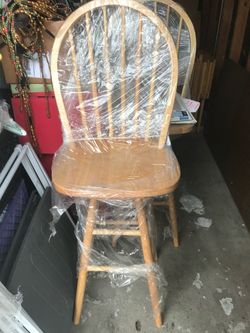 Wooden bar stools (2)