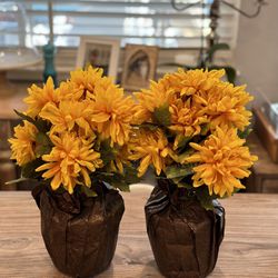 Yellow Fake Flowers For Decor Crafting Holidays 