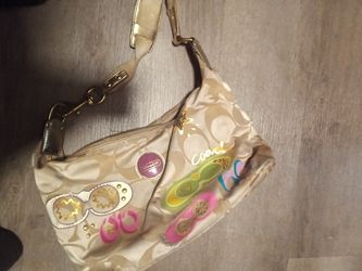 Coach hand bag and matching wallet