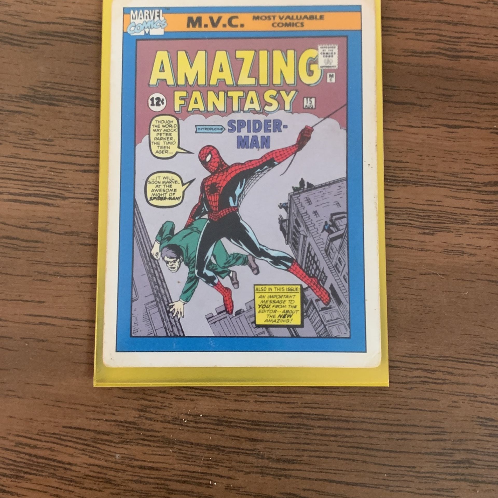 Amazing Fantasy Spider Man Trading Card 1962