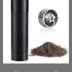 Luvan Pepper Grinder Mill, Heavy Duty Aluminum Manual Pepper Mill, Professional Grade Pepper Grinder With Stainless Steel Blade And Adjustable Coarsen