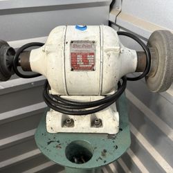 1/3 HP Bench Grinder On Pedestal Blue Point