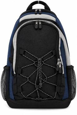 Men's Black and Navy Utility Backpack - Unbranded