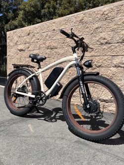 FRONT SUSPENSION/2000/3000 Watt Dual Motor Mountain E-Bike, 38mph, Bluvall V1, Sand Or Black 