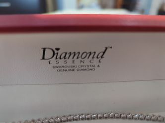 SWAROUSKI CRYSTAL & GENUINE DIAMOND