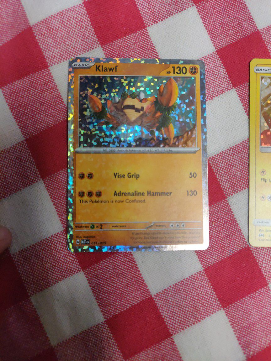 Rare Pokemon Cards: McDonald's Rare Klawf: Holo. McDonald's Rare Pikachu: Holo. Rare Cobalion Pokemon Card. 