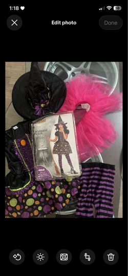 Spirit Halloween "Whimsical Witch" Girls Costume Set with Accessories