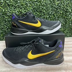 Men's Sz 13.5 - Nike Kobe VIII 8 Protro Lakers Away Black Gold Yellow HF9550-001