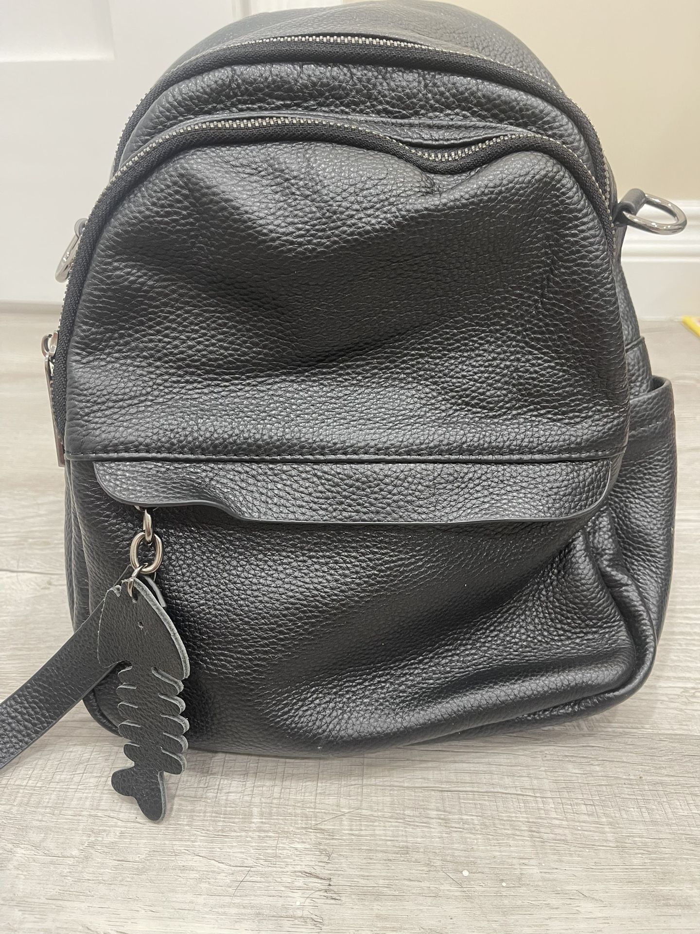 Black Leather Backpack